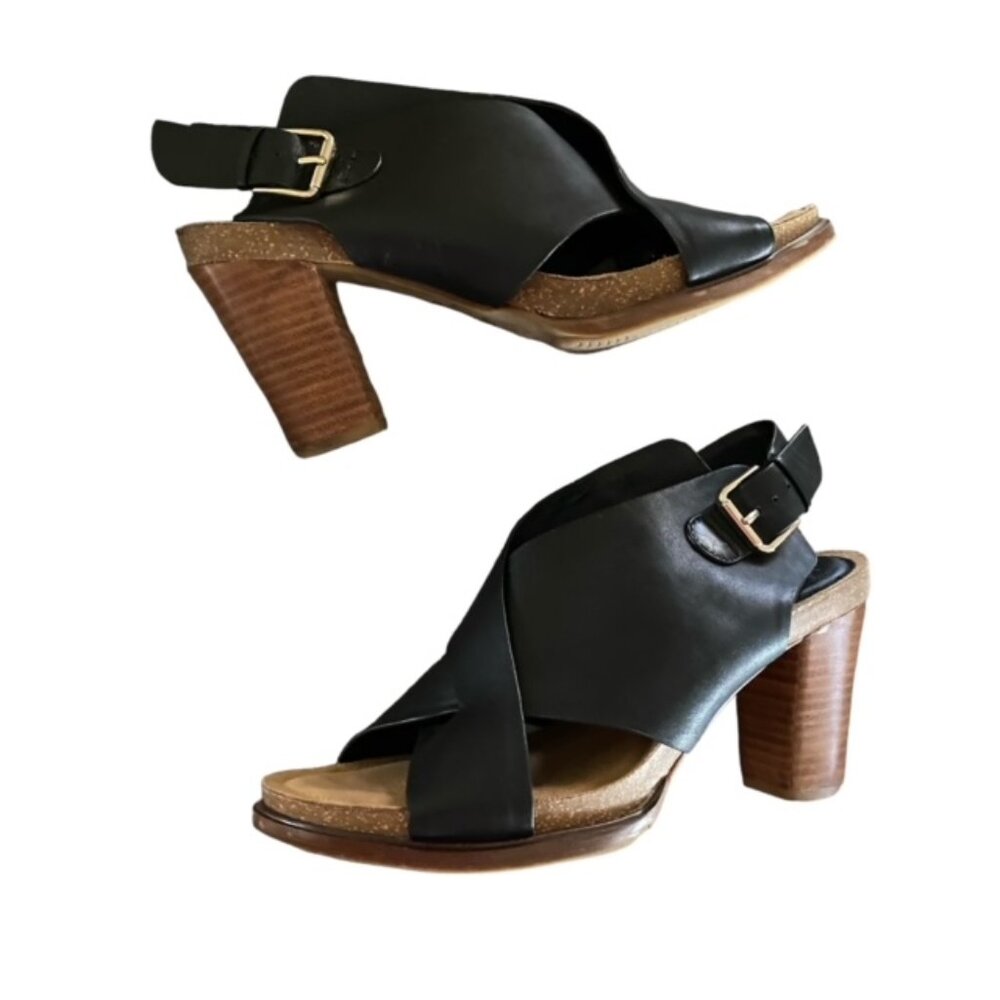 Sofft Black Leather Sandals